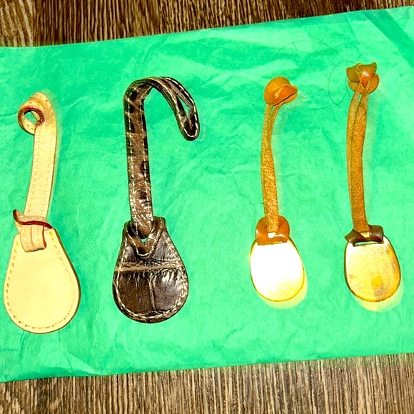 Dooney & Bourke Leather Key Fobs in Tan and Brown - Picture 2 of 2